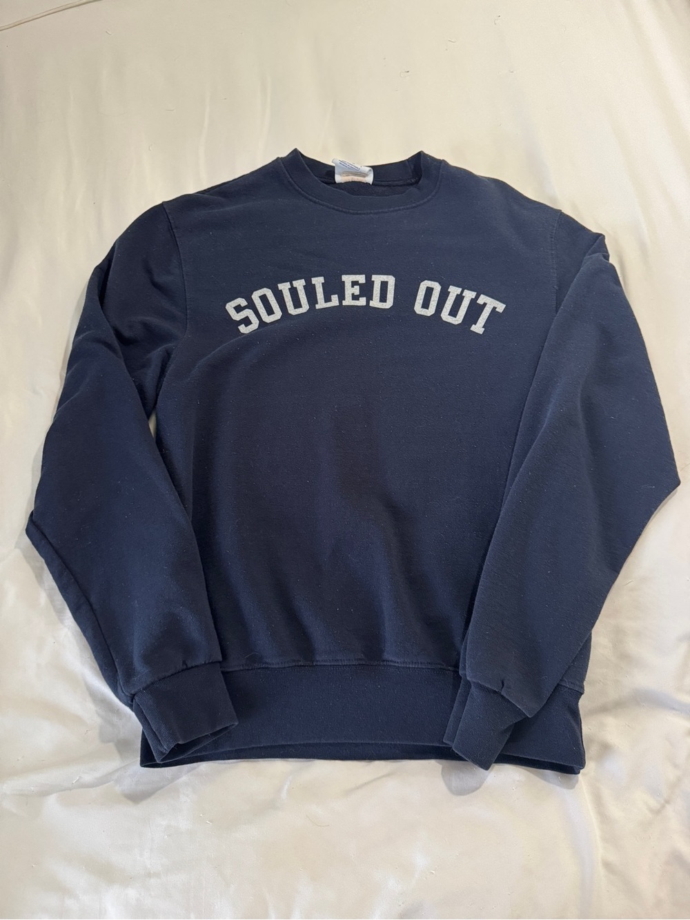 Champion Eco Authentic Navy Souled Out Graphic Crewneck Sweatshirt - S
